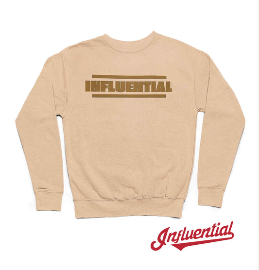 Crème and Brown Crew sweatshirt